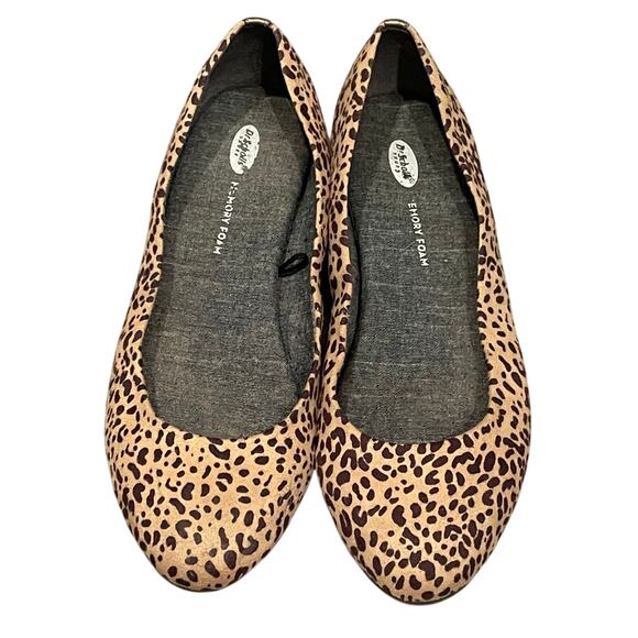 Dr. Scholls Womens Flats 9.5 Leopard Print Slip On Shoes Comfort Travel - Picture 2 of 6
